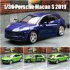 Porsche Macan S 2019 City SUV Simulation Diecast & Toy Vehicles Pull Back Car RMZ City 1:36 Alloy Model Gifts For Children