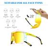 KOOTU Sports Polarized Cycling or Bike Baseball Sunglasses with Colored Dots Sunglasses, Glasses, Men's Women's Eyewear, Driving, (Yellow)