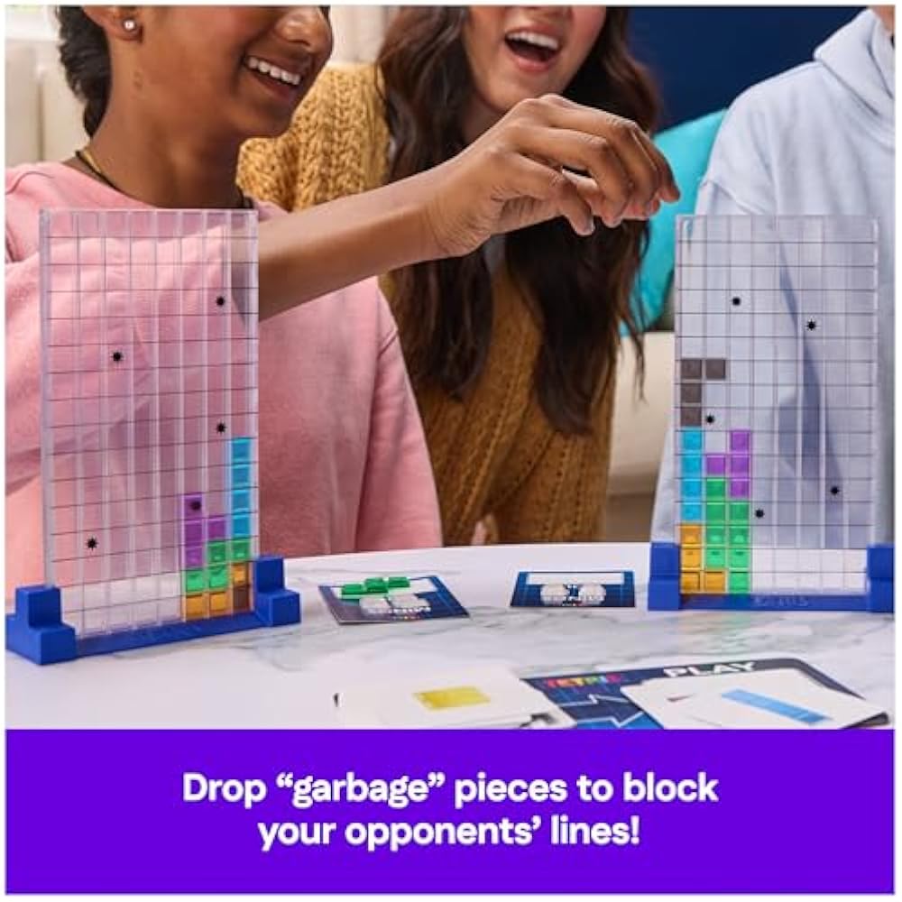 Spin Master Game, Tetris: Board Game, Play the Classic Puzzle Game Tetris In Real Life, Multiplay...
