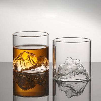 Mount Fuji Minimalist High Borosilicate Glass Cup - Elegant Transparent Design
