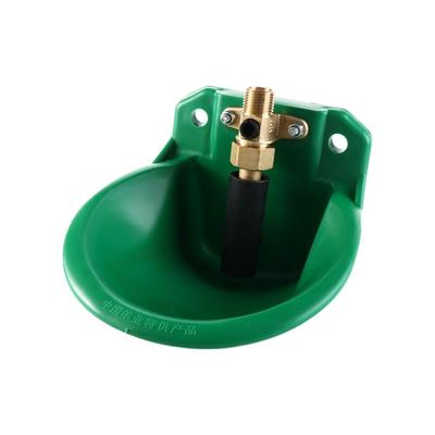 Feeding Tool Green Sheep Goat Drinker Bowl Copper Valve Automatic Sheep Water Fountain Plastic Sheep Liquid Drinker Pig