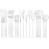 Mirror Dinnerware Set Stainless Steel 30Pcs Black Gold Tableware Knife Fork Spoon Dinner Set Cutlery Spoon Dessert Flatware Set