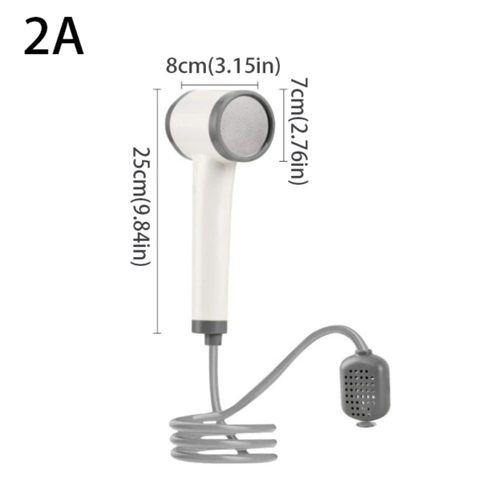 

Self-priming Outdoor Shower Battery Powered Rechargeable Shower Mobile Shower Hiking 2A