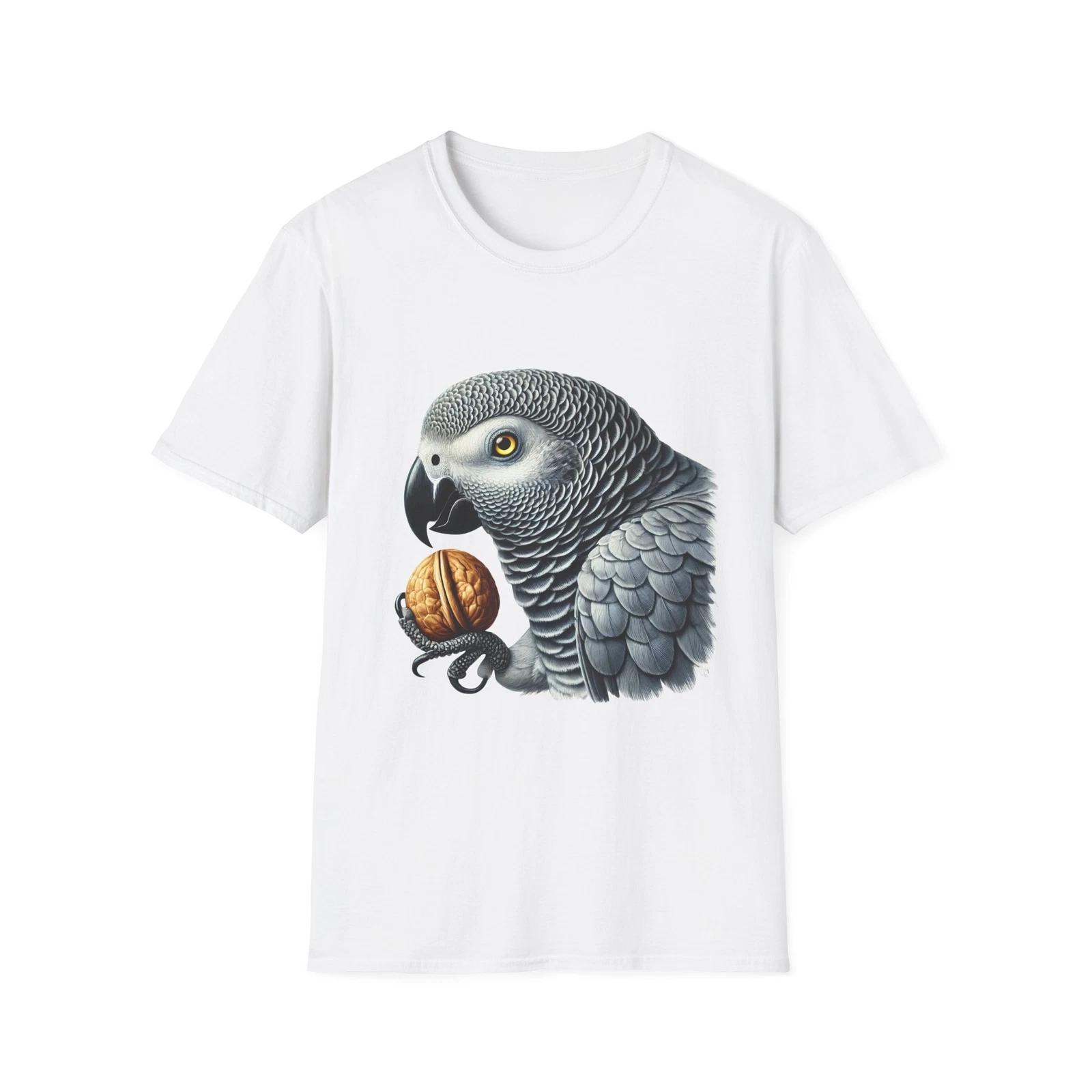 Parrot Unisex T-Shirt - Tropical Bird Lover Tee, Colorful Animal Graphic Shirt, S