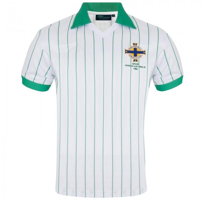 Northern Ireland FA Mens 1982 World Cup Retro Collared T-Shirt