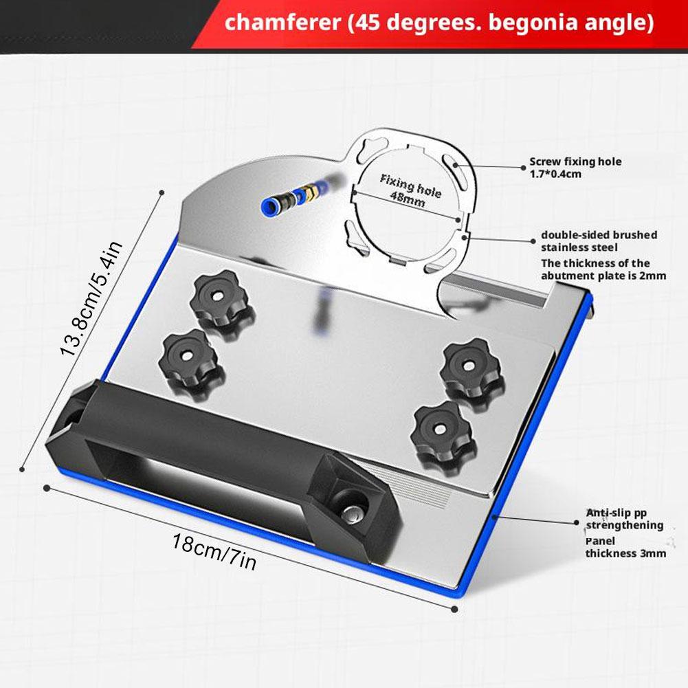 Angle Grinder Stand for Tile 45 Degree Chamfer Cutting Tool for Ceramic Stone Tile Edge Beveling and Finishing Perfect for DIY