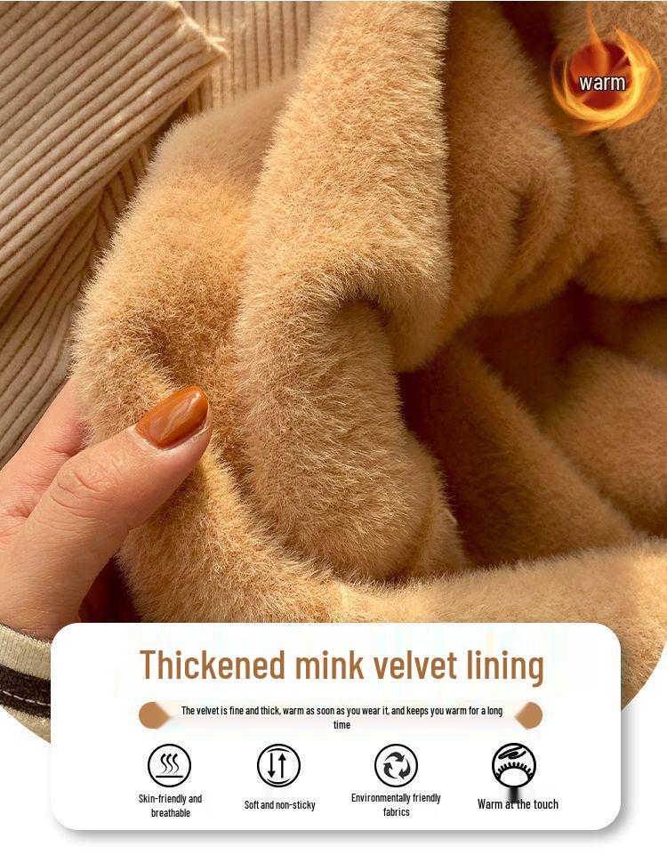 Women's Thick Knit Fleece-Lined Thermal Top - Soft, Warm, Half High Neck One-Piece Winter Layer