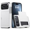 For iPhone 17 Pro Max Case with Card Holder TPU+PC Phone Back Cover