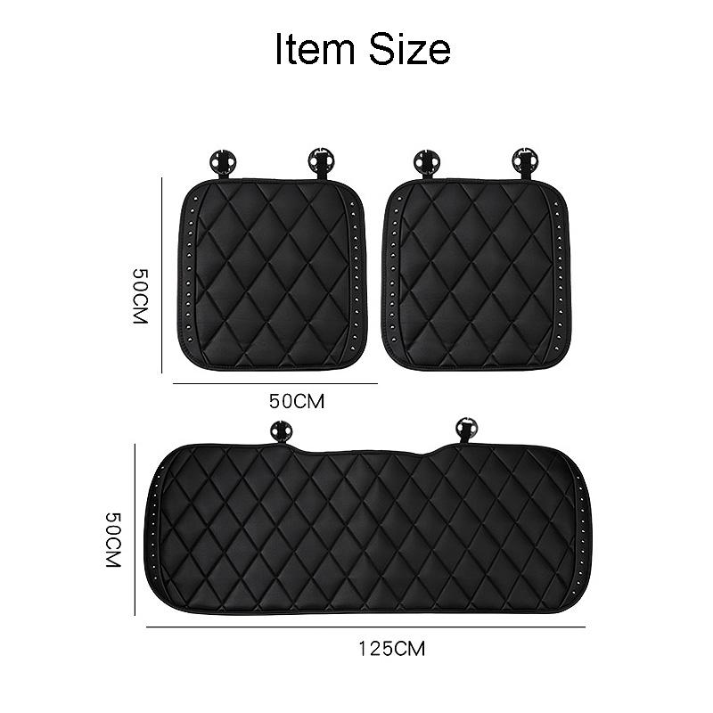 Top Quality Universal Car Seat Cushion For Man Women Fashion Rivet PU Leather Auto Seat Covers Pad Protector Auto Accessories