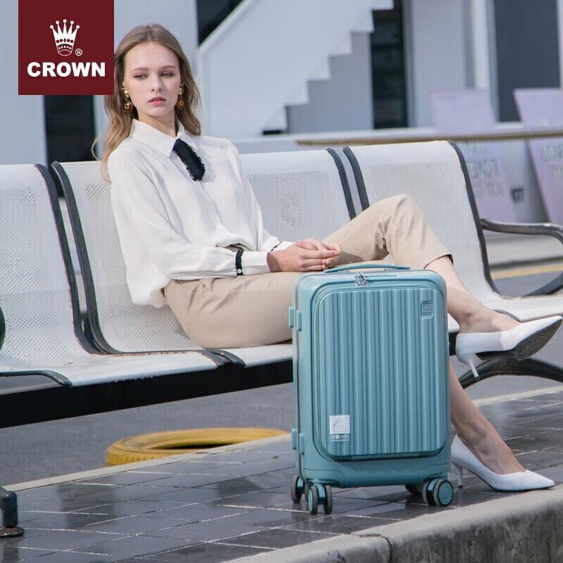 Crown C-F5278H Front-Opening Zippered Aluminum Frame Luggage
