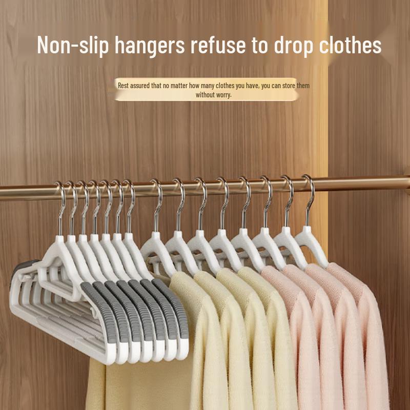JINGRUIXIANG Non-slip Plastic Hangers (10-Pack)
