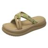 Fashion Summer New Outward Wear National Style Cross Versatile Platform Casual Soft Sole Fashion Beach Comfortable Slippers Non-slip