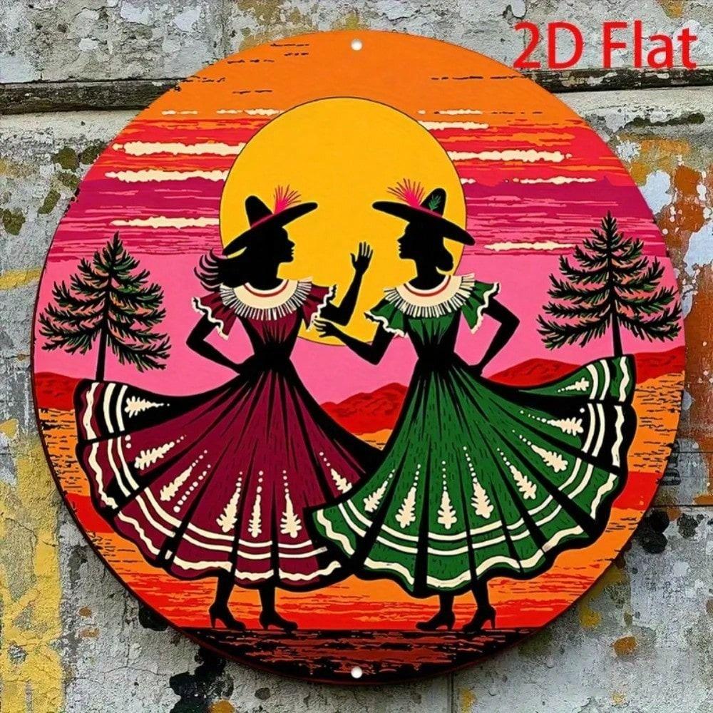 Metal Islamic Wall Art, Ramadan Sunset Dance Silhouette Gift