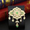 Sunspicems Elegent Crystal Women Brooch Morocco Jewelry Gold Arabic Caftan Hijab Brooch Pins Flower Bride Wedding Bijoux