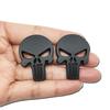 2 Stück Auto Styling 3D Metall Aufkleber Totenkopf Emblem Abziehbild Abzeichen Auto Wasserdichter Aufkleber Auto Rot Schwarz Silber