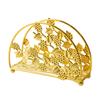 Hollowed-out Design Metal Napkin Holders Flowers&Leaves Tissue Storage Rack  Countertops