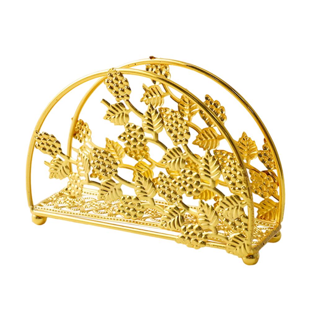 Hollowed-out Design Metal Napkin Holders Flowers&Leaves Tissue Storage Rack  Countertops