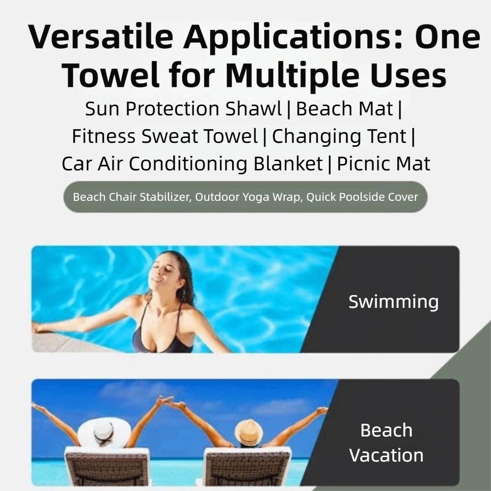 Portable Magnetic Bath Towel Quick-Drying Quick Dry Towel Gifts Beach Towel  Fitness