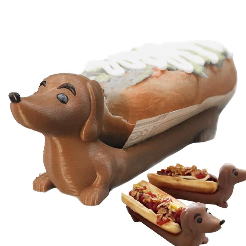 Hot Dog Dachshund Tray Funny Hot Dogs Serving Tray Funny Snack Dinner Tray Holder Hot Dog Holder for Home Family Gatherings