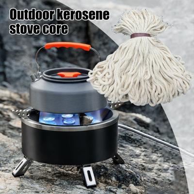 20/50/100Pcs Cotton Kerosene Stove Wick Outdoor Emergency Hiking Backpacking Camping Stove Kerosene Heater Wick Camp Stove Accessory