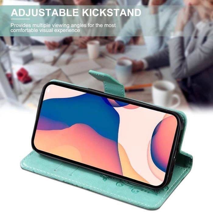 Schutzhülle für Samsung Galaxy A13 5G - Grün - Schmetterlingsmuster + 2 Panzerglas