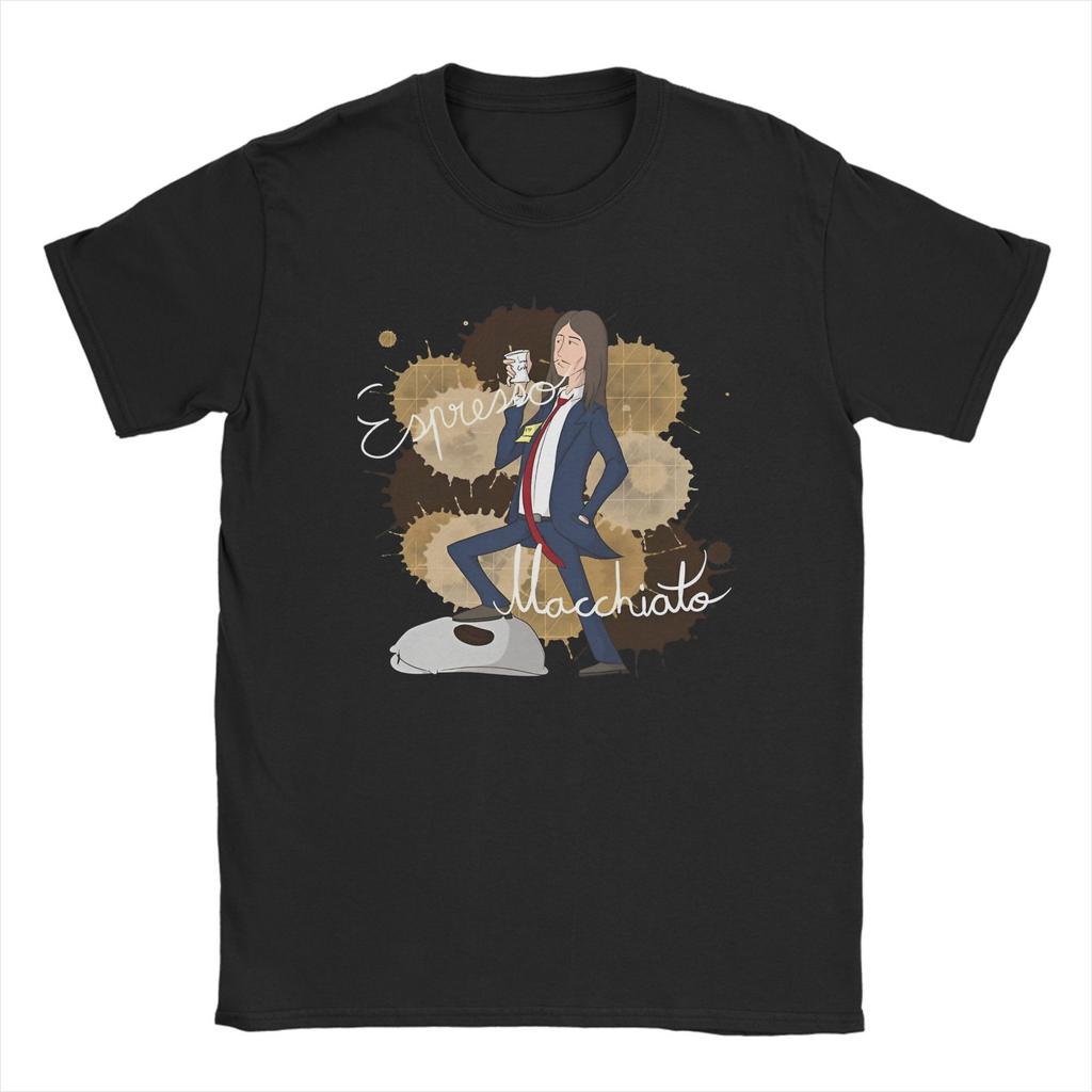 Classic Sillhouette Tommy Cash Espresso Eurovisions 2025 T Shirt for Men Hipster T-Shirt Crew Neck  Tees Short Sleeve Clothing