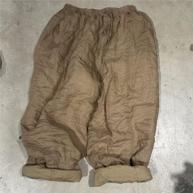 Johnature Woman Winter Niche Vintage Style Drawstring Wide Leg Pants Loose Casual Personality Retro Pants