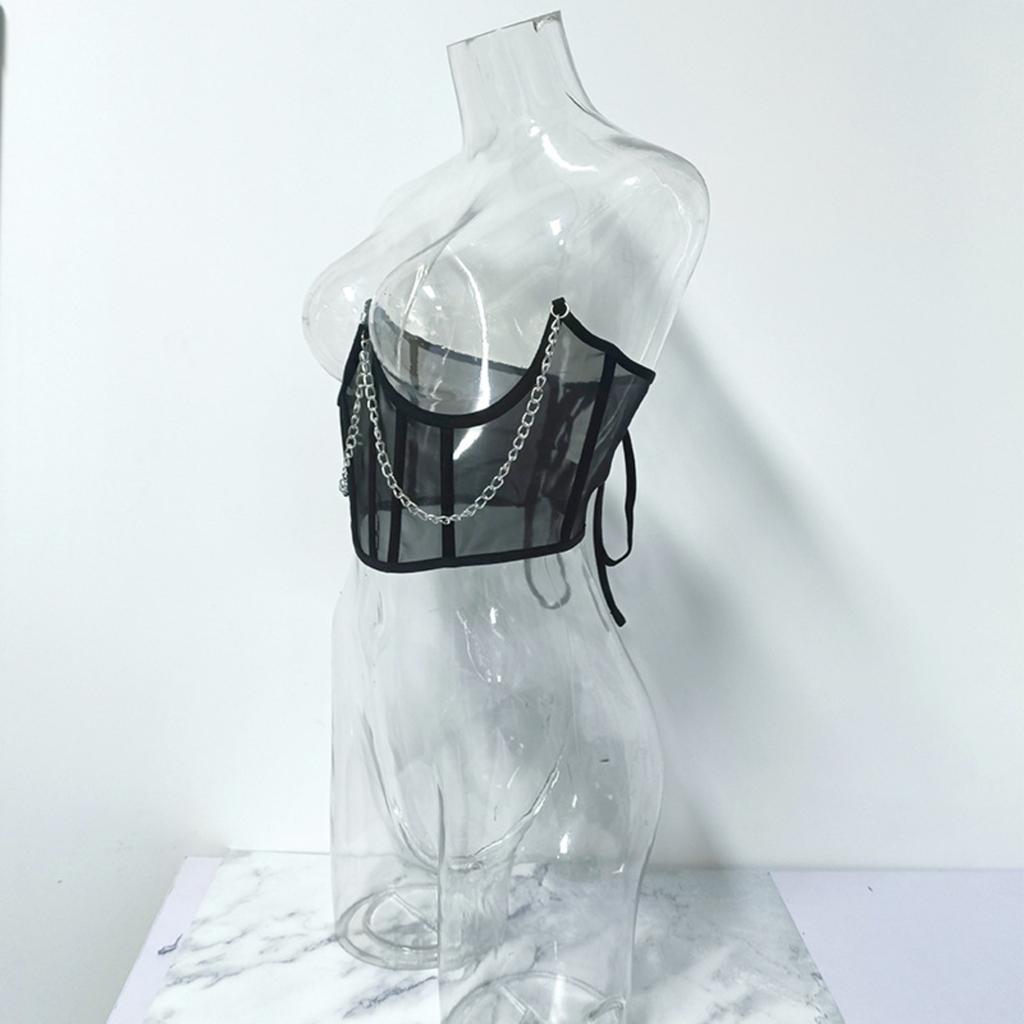 Mesh Splicing Chain Sexy Underwear Wrapped Chest Waist Slim Sexy Inner Wear