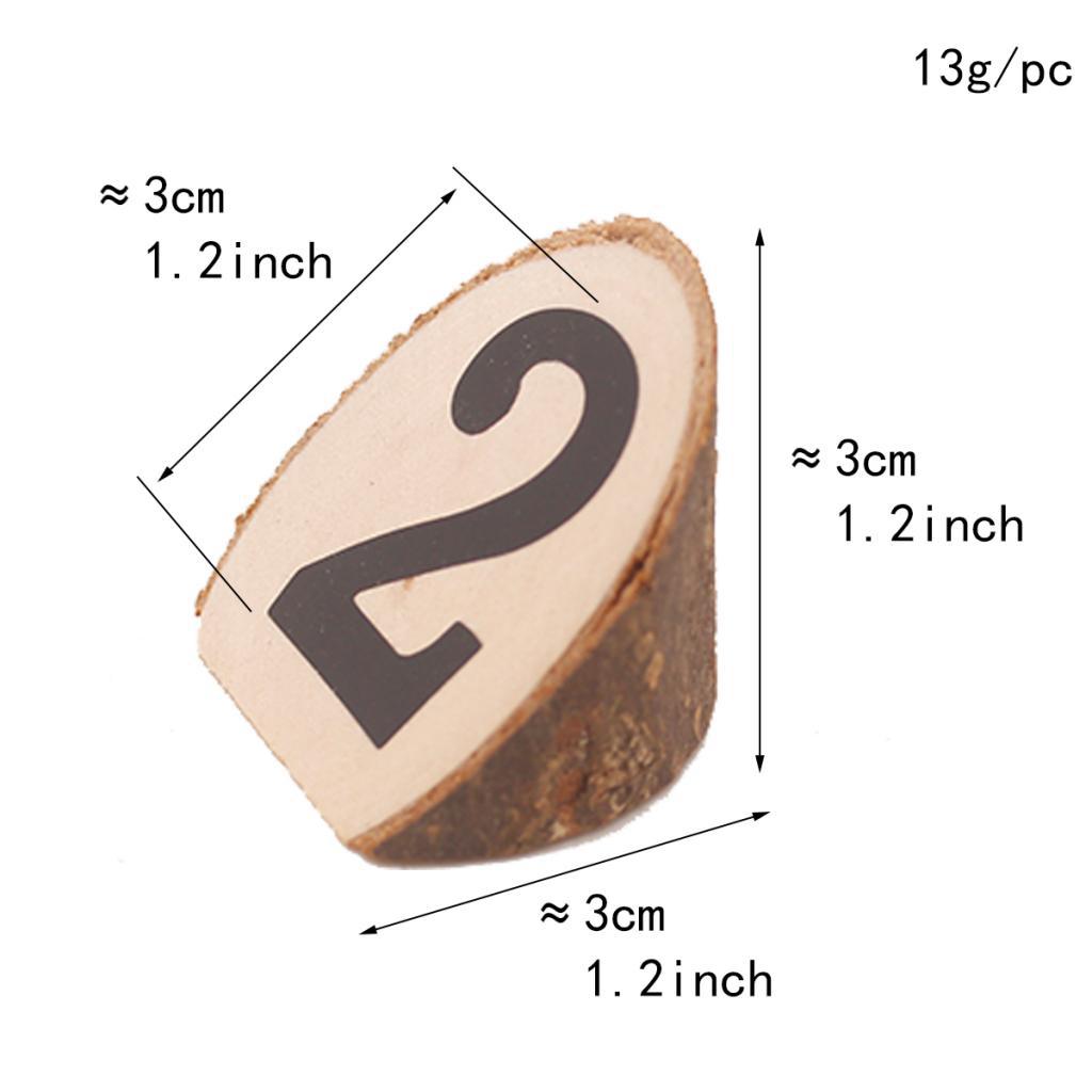 10 Pcs Wooden Round Log Holder Place for Photo Card Holder with Clip for Parents