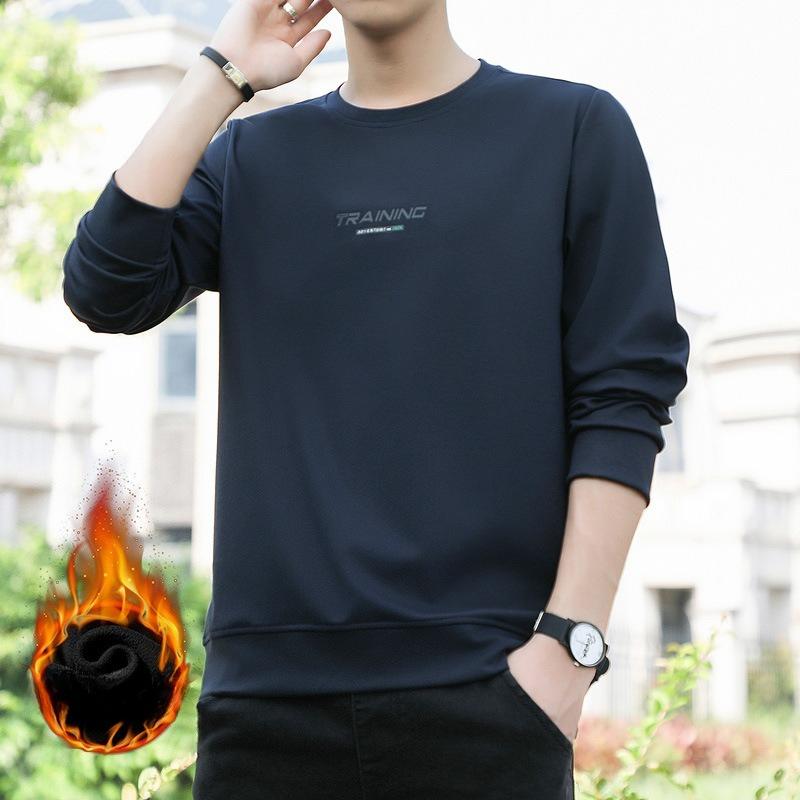 Sweater Men'S Spring And Autumn Crew Neck Pullover Comfortable Bottom Shirt Youth Versatile Large Size Sports Casual Top
