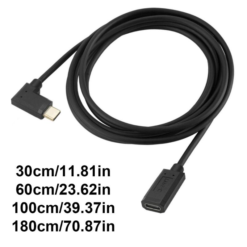 10Gbps Right Angle USB Type C to USB C Cable Fast Charging Cord Connector Data Transfer Cable for Mobile Phone Laptop