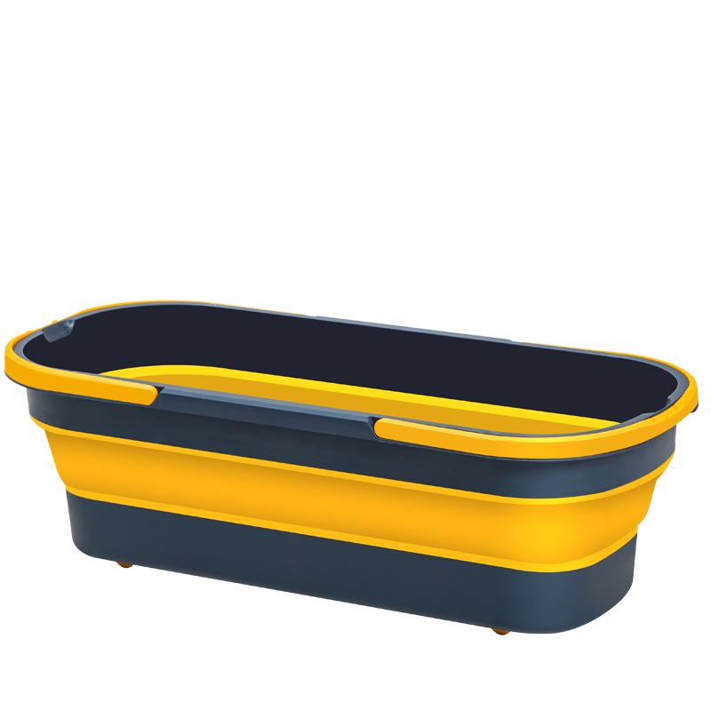 Faltbarer Rechteckiger Mopp und Autowasch-Eimer mit eingebautem Abflussbecken und Auswringer