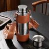 Titanium Insulated Travel Mug With Tea Infuser Office Home Business Gift 500ml Leakproof Vacuum Flask