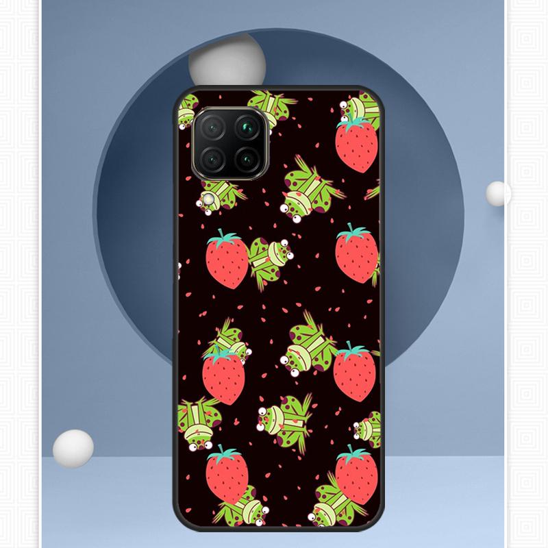 Cottagecore Fruit Strawberry Frog For Huawei Nova 12s 12i 11i 8i Y91 Y60 Y70 Y72 Y90 Y61 9 10 SE P20 P40 Lite P30 P60 Pro Case