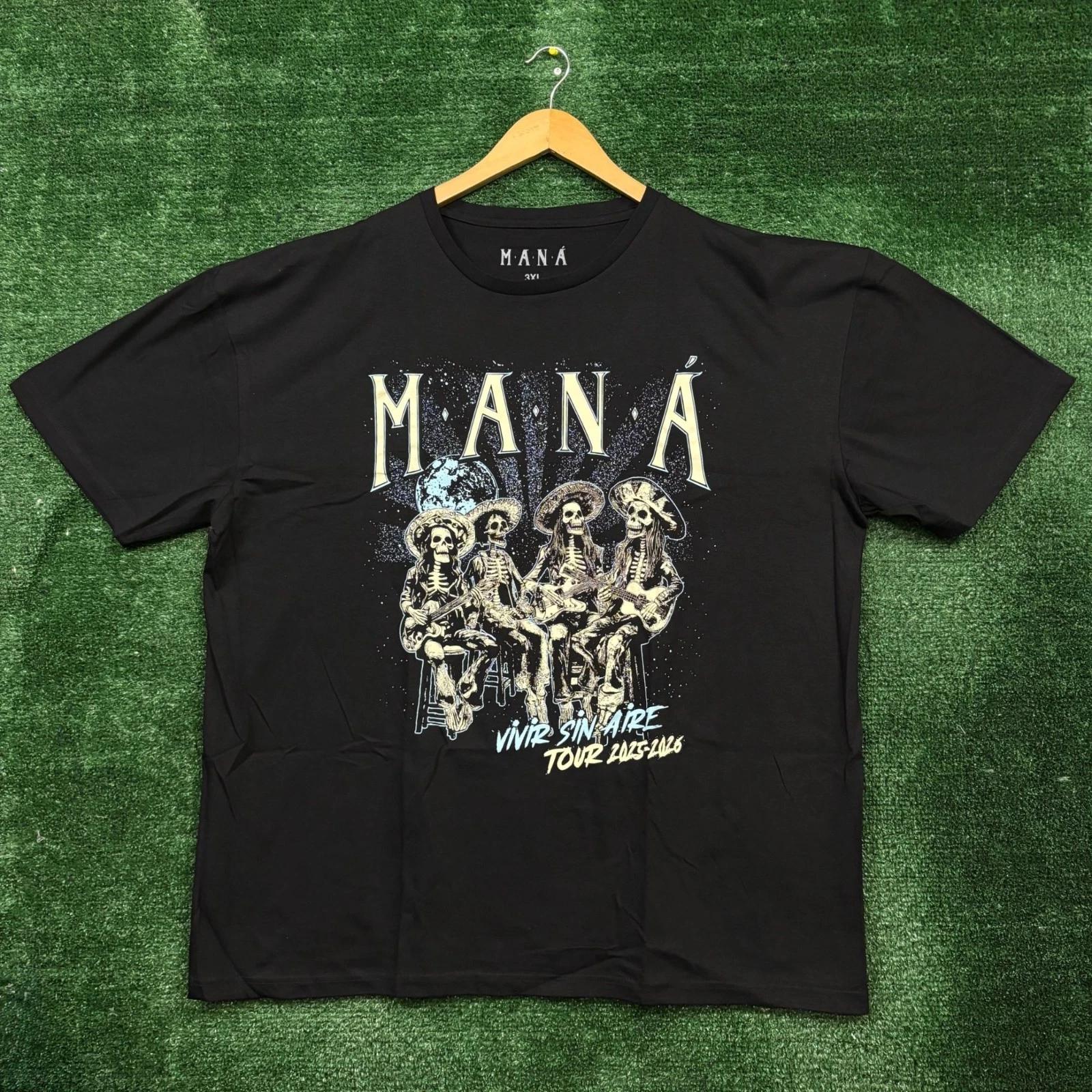 Mana Vivir Sin Aire Tour Rock Band T-shirt Size 3XL S