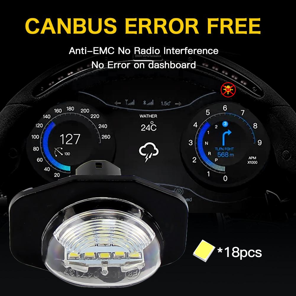 2pcs LED License Number Plate Light For Scion XB Aze151 2007.03-up XD Zsp110 2007.06-up CanBus White 6000K