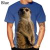 3D Erdmännchen Suricate Print T-Shirts Männer O Neck T-shirt Damen Kleidung Mode Streetwear Lustige Nette Kinder T-Shirts Kurzarm