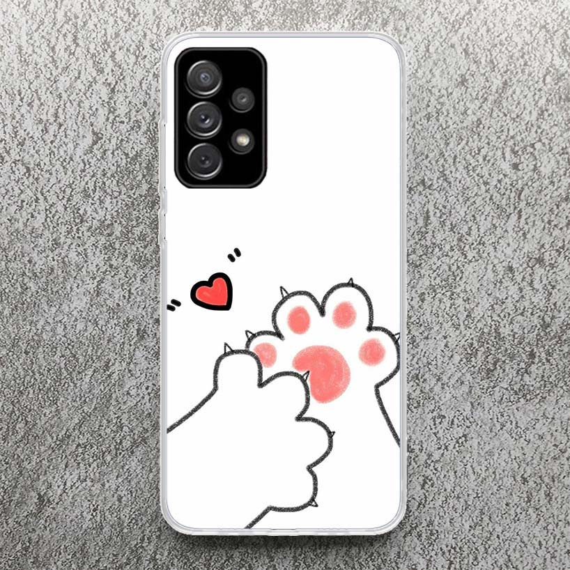 

Cat Footprint Funny Paw Cute Phone Case for Samsung Galaxy A16 A15 A14 A13 A56 A55 A54 A53 A36 A35 A34 A33 A26 A25 A24 A23 A05S Samsung A25
