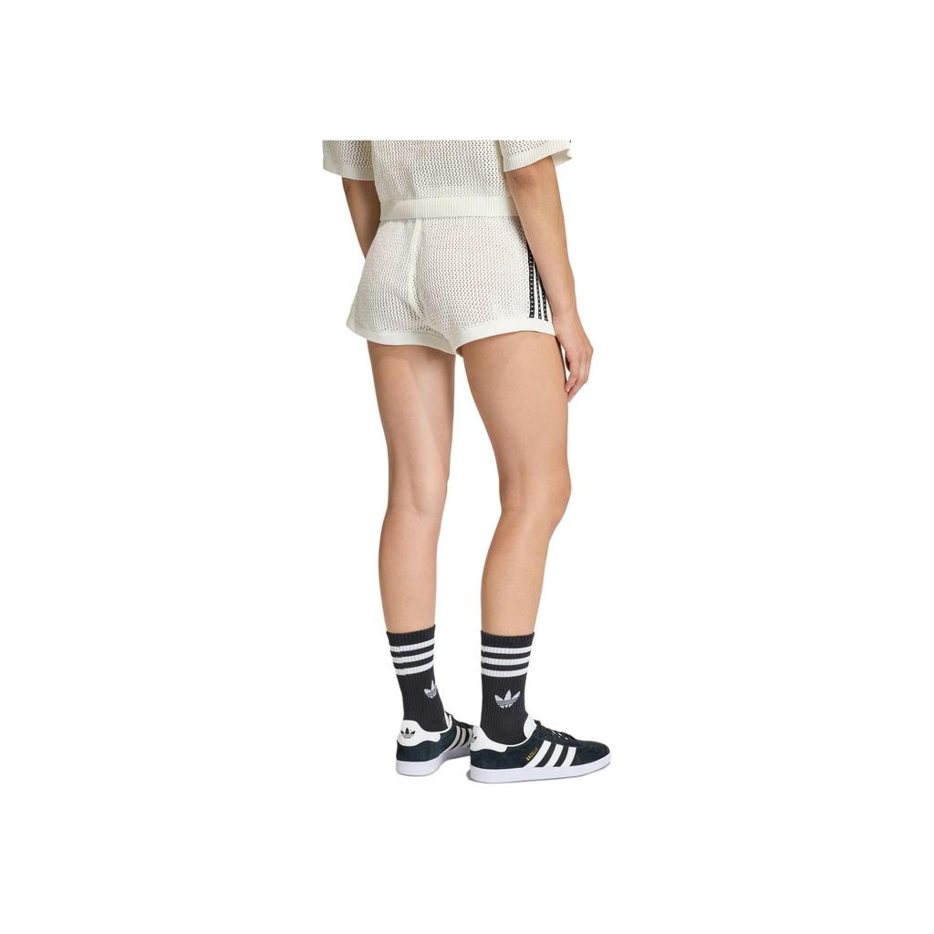 adidas Originals Crochet Slim Shorts Off White Women KC6477