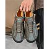 Men's Trendy Leather Shoes, Outdoor Workwear, Retro Stitching, Mid To High Cut, Fashionable and Casual Men's Leather Shoes