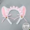 Damen Katzenohr Spitzenkopfschmuck mit Schleife Liebliches Spitzen-Katzenohr-Stirnband Cosplay Engelskopfschmuck Foto-Requisiten