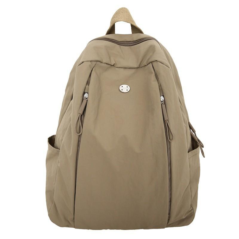 Backpack Women Simple Style Fashionable Nylon Outdoor Light Waterproof Travel Bag Large Capacity Schoolbag Junior High School Students