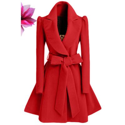 Wolljacke Taillen-Slim Wollmantel Trenchcoat