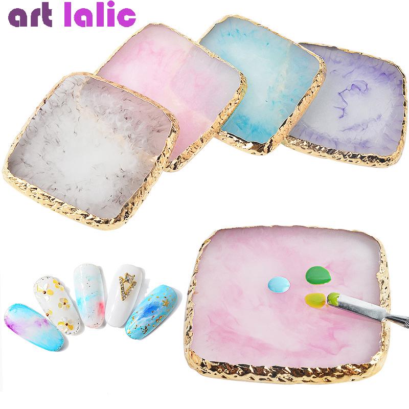 Resin Nail Art Polish Paint Kresba Barva Nádobí Manikúra Pedikúra Deska Displej Paletka DIY Make Up
