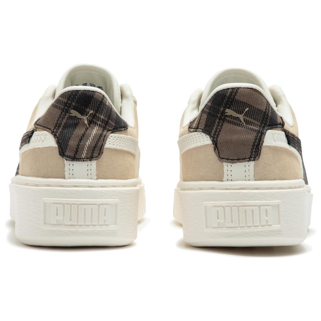 Puma Suede Platform Retro Casual Shock Absorbing Durable Low Top Sneakers Women Sneakers Almond 395228-02