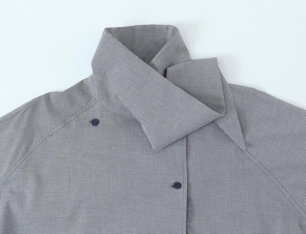 European Style Plaid Pocket Long Sleeve Shirt for Women 2025