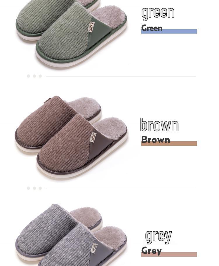 Pánské nadměrné plyšové bavlněné pantofle - Pohodlná protiskluzová domácí obuv na podzim/zimu