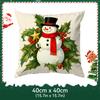 Retro Christmas Theme Pillowcase Printed Polyester 40/45/50Cm Throw Pillowcover Decorative Sofa Cushion Pillowslip Home Decor