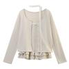 TrendHub Dámská Korejská Móda Coquette Shoujo Dívka Ballet Core Set Topů Estetika 2000s Tričko s Dlouhým Rukávem Gyaru Design Vintage