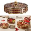 Rotating Fruit And Snacks Serving Tray Designed For Easy Access To Dry Fruits Nut And Candy During Family Gatherings